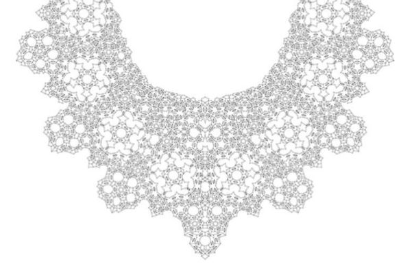Surrey 3d printed lace structure collar Surrey 3d printed lace structure collar with intricate patterning