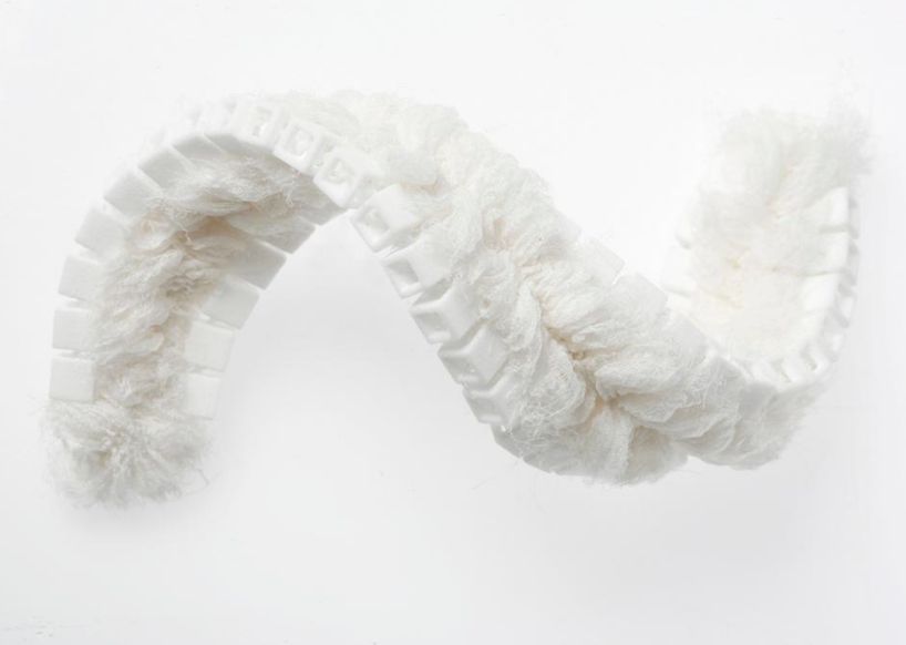 Surrey 3d printed textile curve Surrey 3d printed textile curve with textured hand finished surface