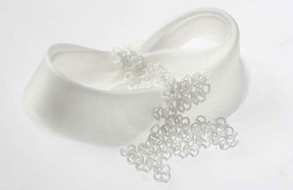 Surrey 3d printed textile loop Surrey 3d printed textile loop with soft hand finished elements