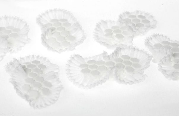 Surrey 3d printed textile samples Surrey 3d printed textile samples showing flexible circular forms